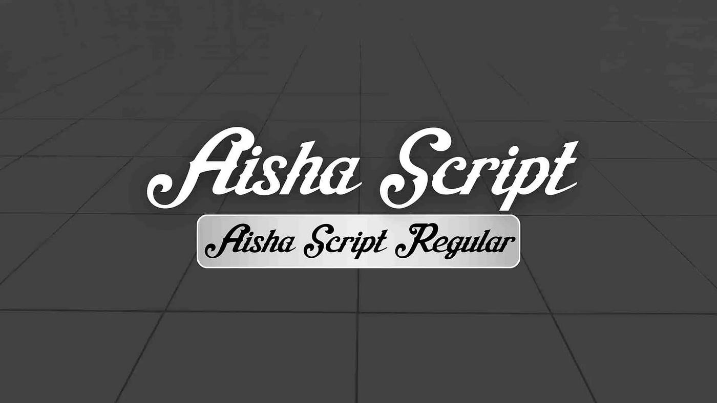 Aisha Script Regular Font : AtoZ Font