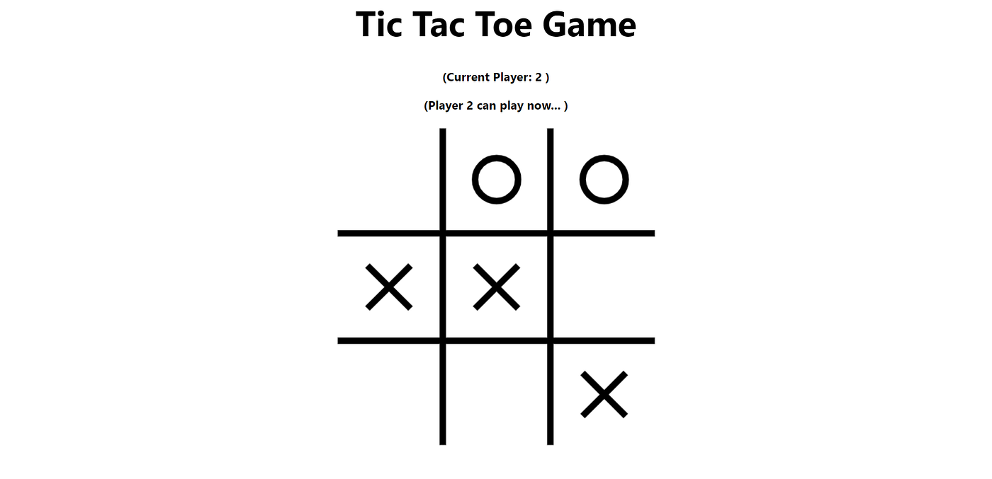 Tic Tac Toe Game using HTML CSS & JavaScript