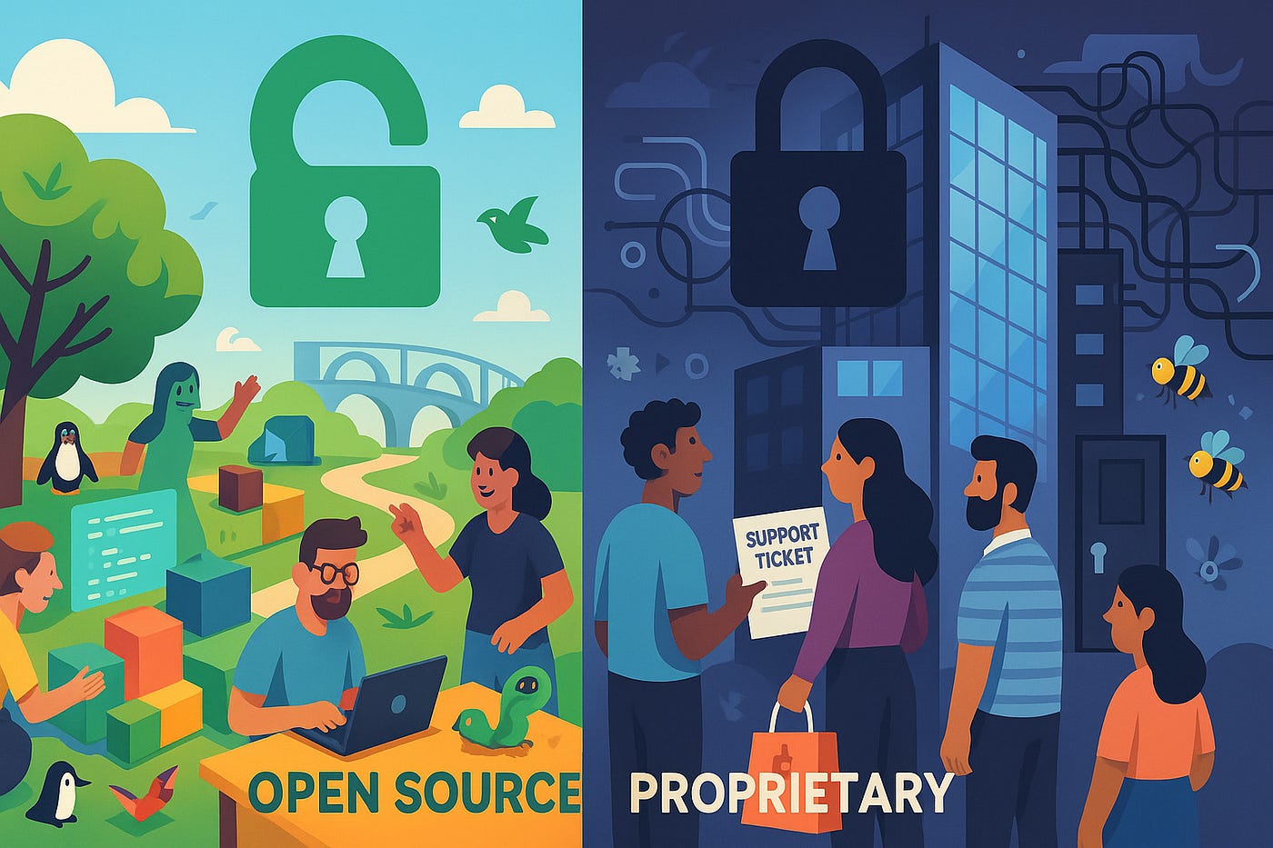 🥊 FOSS vs. Proprietary: Who Really Wins in the Long Run?
