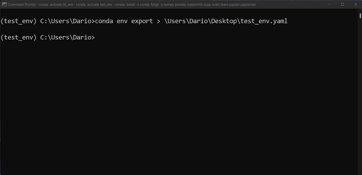 How to Export and Load Anaconda Environments for Data Science Projects | by  Dario Radečić | Towards Data Science