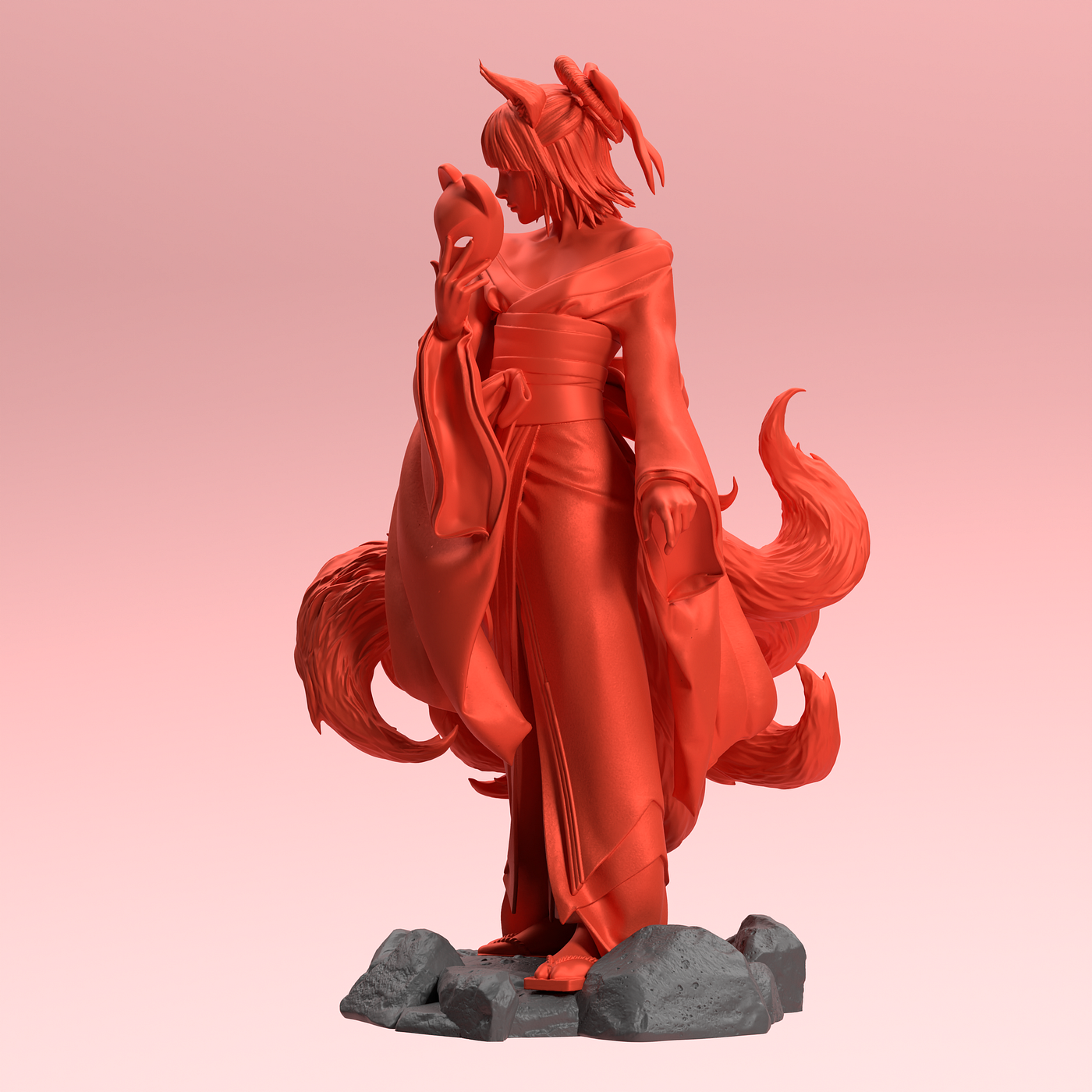 Designing a Kitsune Translating Japanese Mythology into a 3D Collectible Form