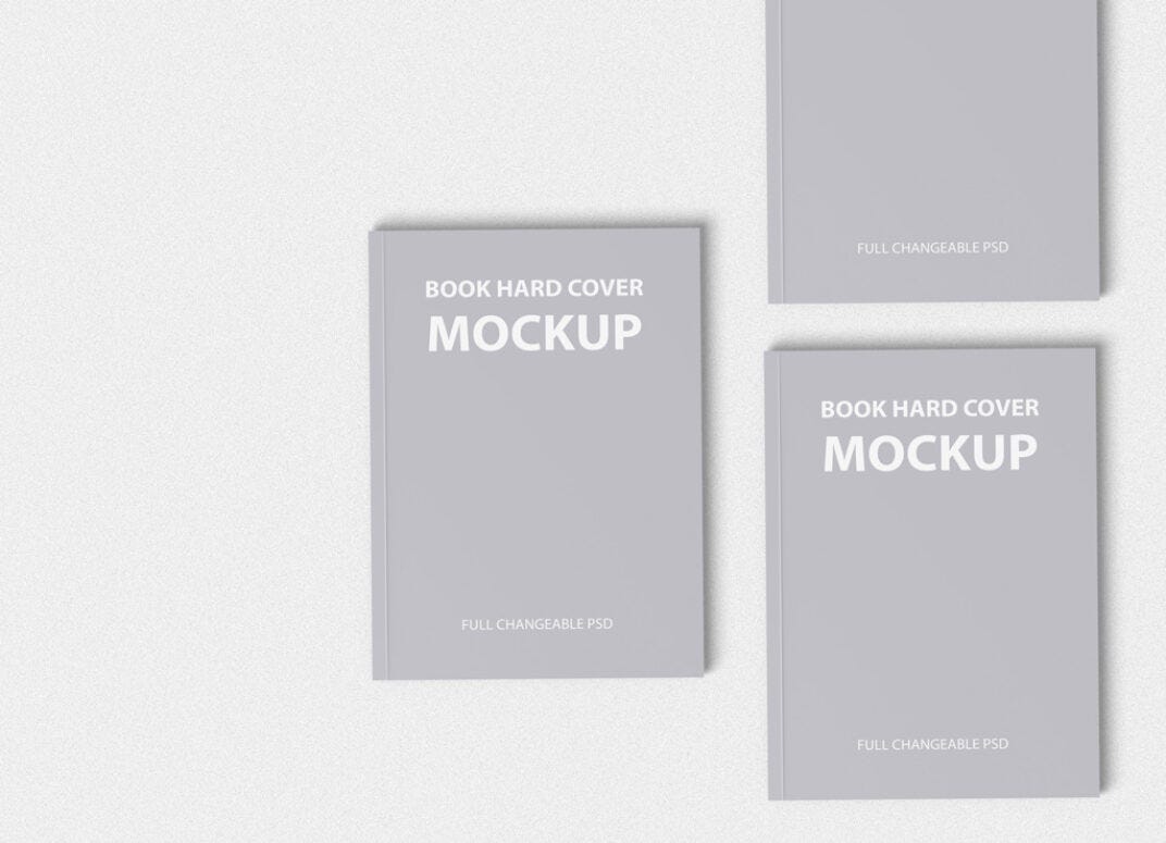 Free Open Luxury Book Cover Mockup - Freebies Mockup