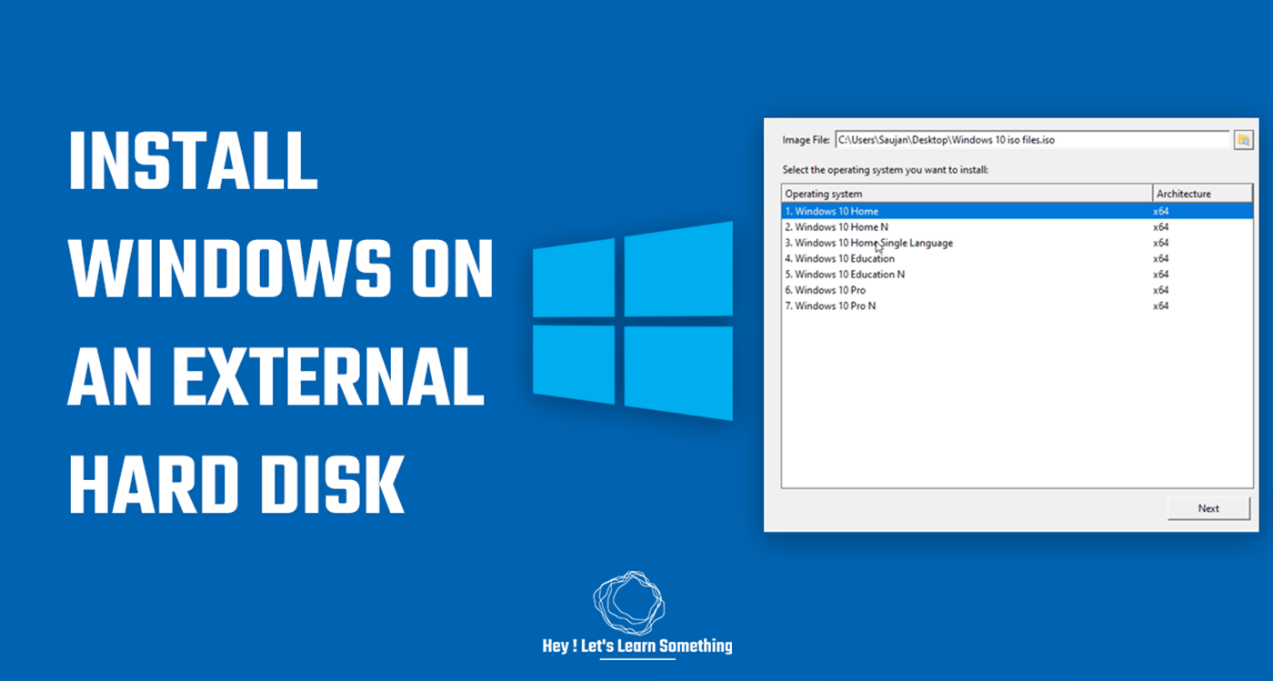 Windows to go: Install Windows on an external hard disk | by Hey