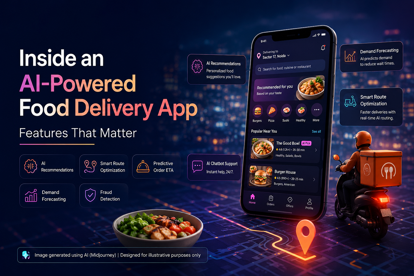 Inside an AI-Powered Food Delivery App — Features That Matter