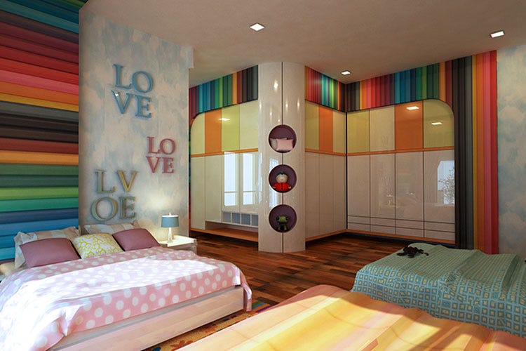 Children's bedrooms can be functional and expressive