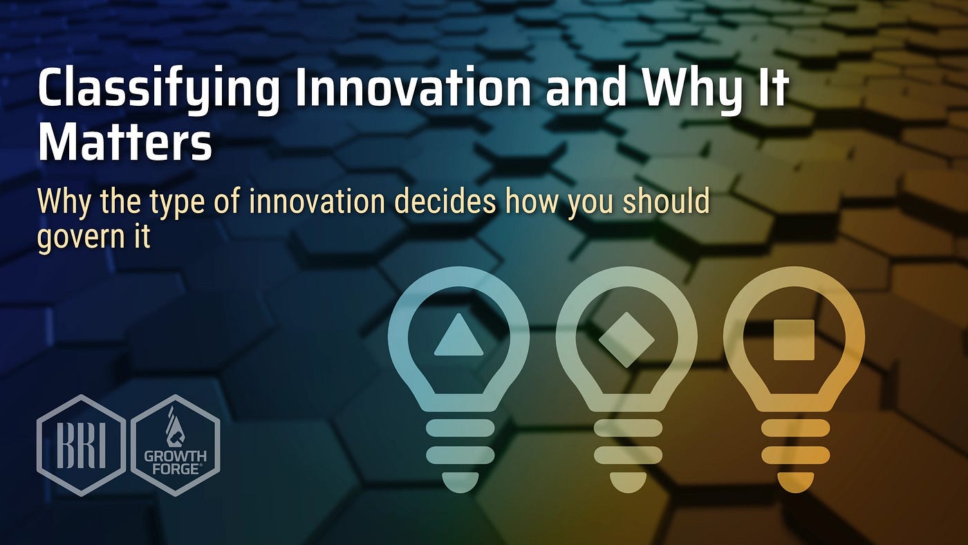 Classifying Innovation and Why It Matters