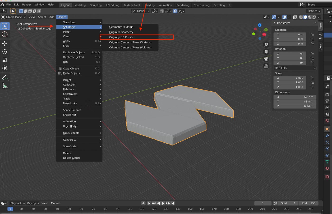 How to use Blender 2.8 to center a 3D model for SparkAR | by  Alwayscodingsomething | Medium