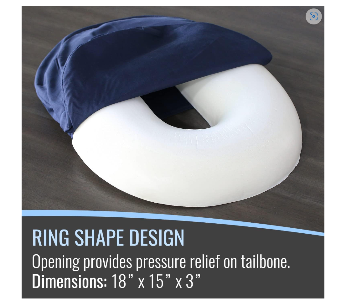 Patented Design Donut Pillow Tailbone Hemorrhoid for Support Pain Relief  Cushion for Hemorrhoid Pregnancy Prostate Post