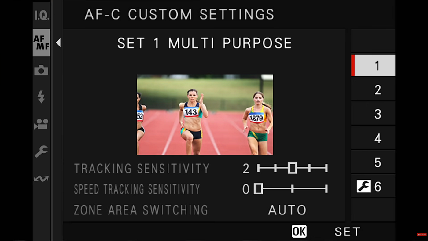 That menu is AF-C Custom Settings.