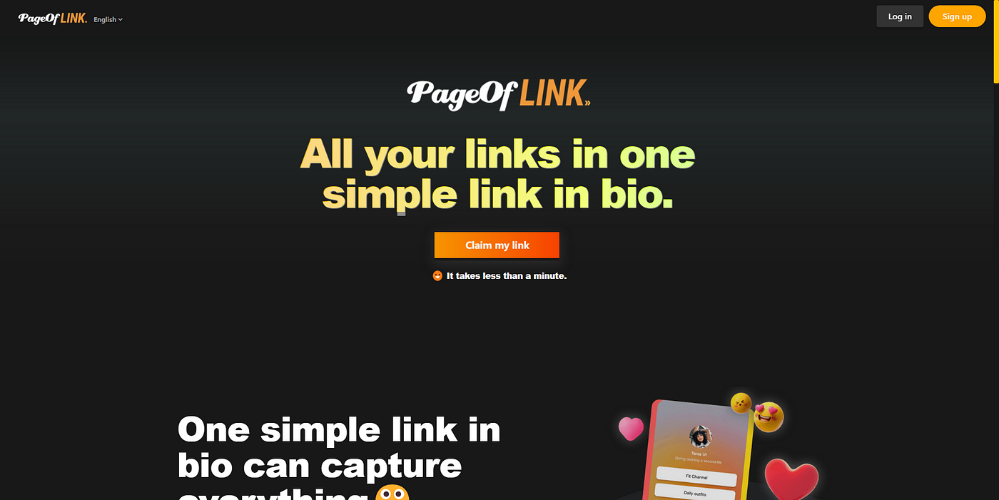 Link in bio tool: Everything you are, in one simple link