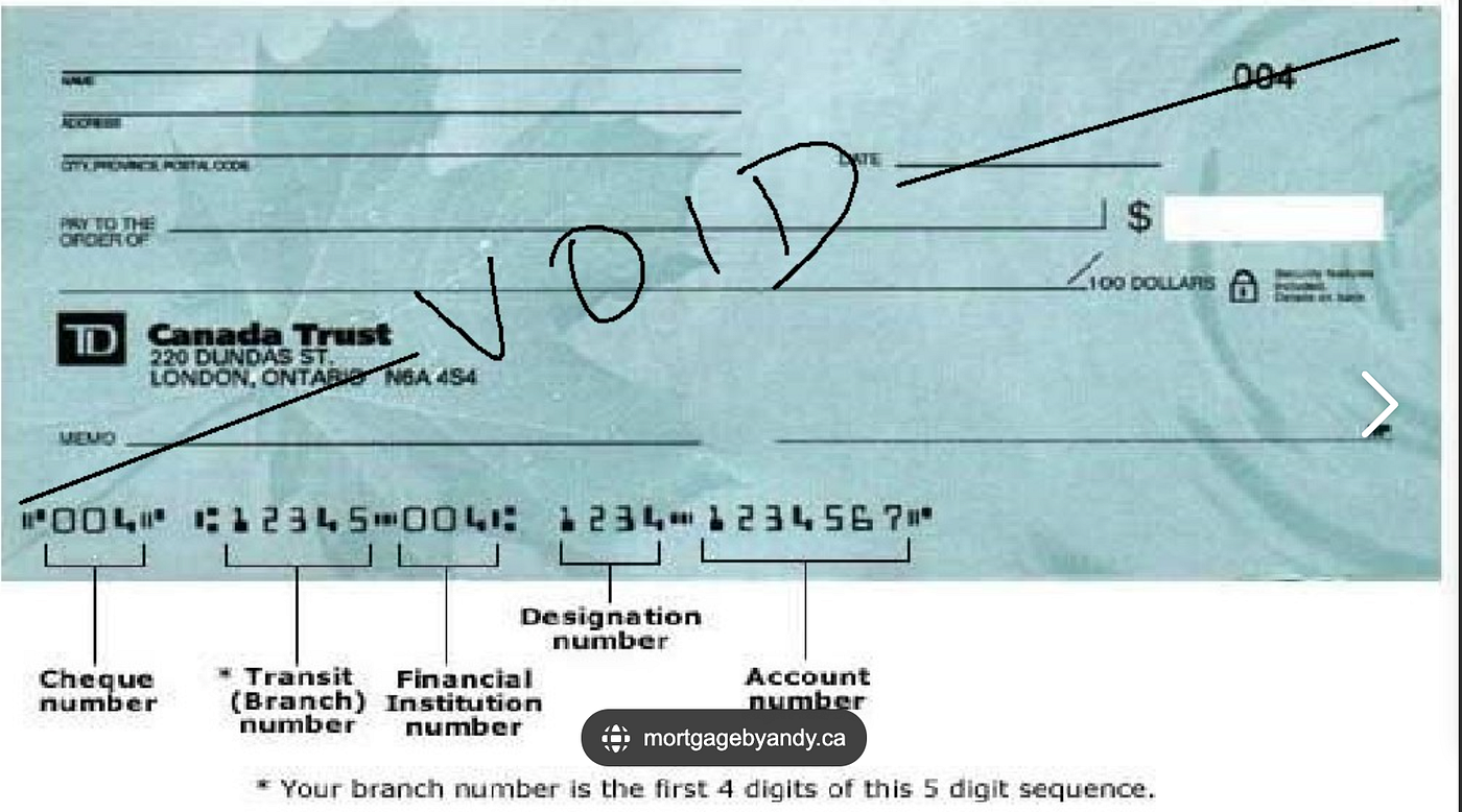 Td Void Cheque Account Number Purchase Discounts | deborahsilvermusic.com