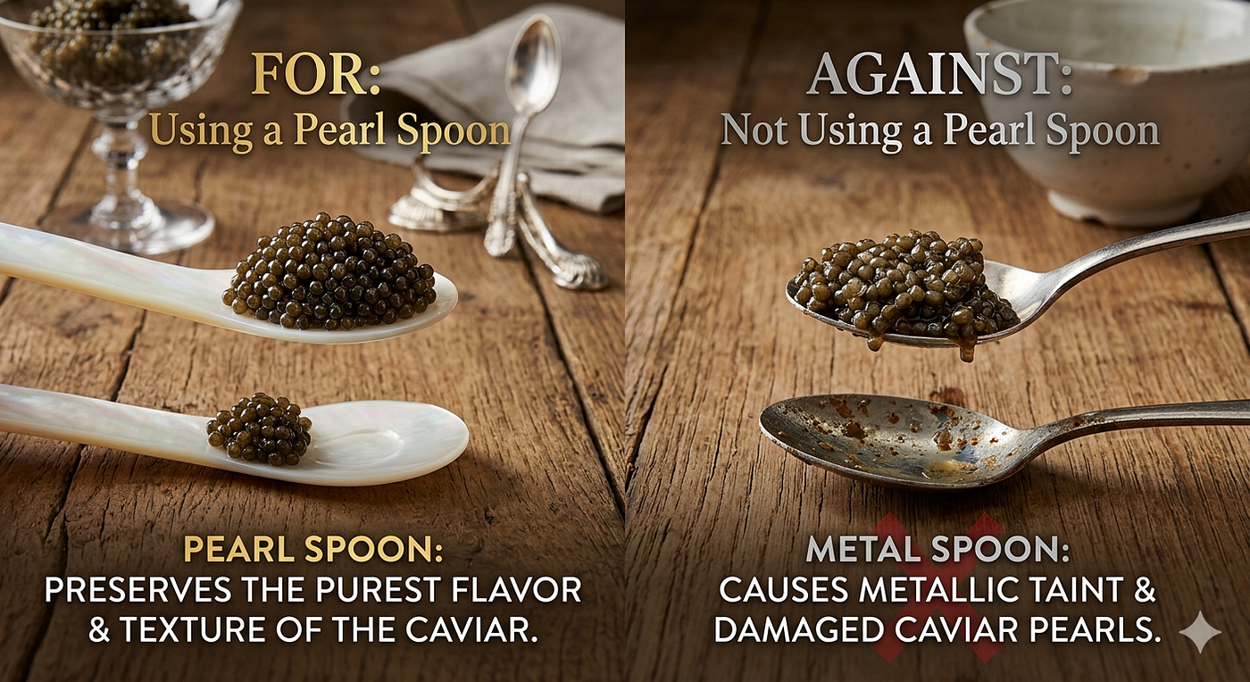 Why a Pearl Spoon Is Essential for Serving Caviar (and What Happens If You Don’t Use One)