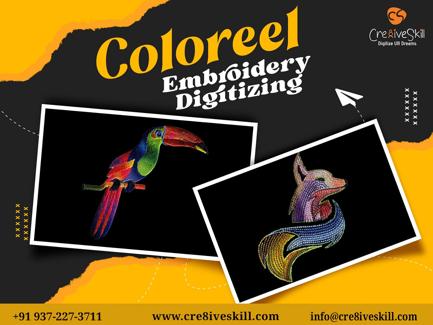 Coloreel Embroidery Digitizing Service - Cre8iveSkill - Medium