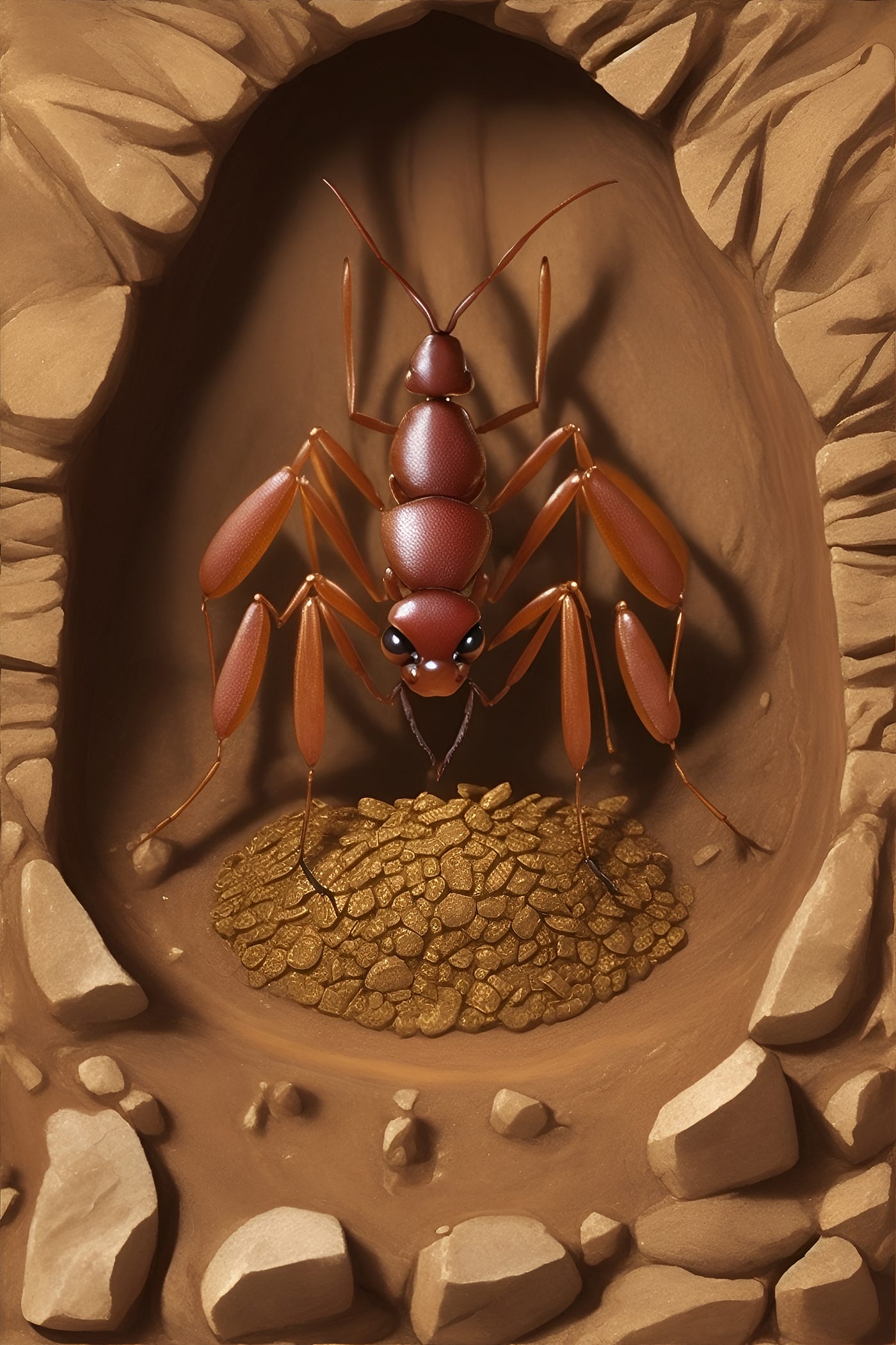 Mythic Bestiary - Indian Gold-digging Ant by Boverisuchus on