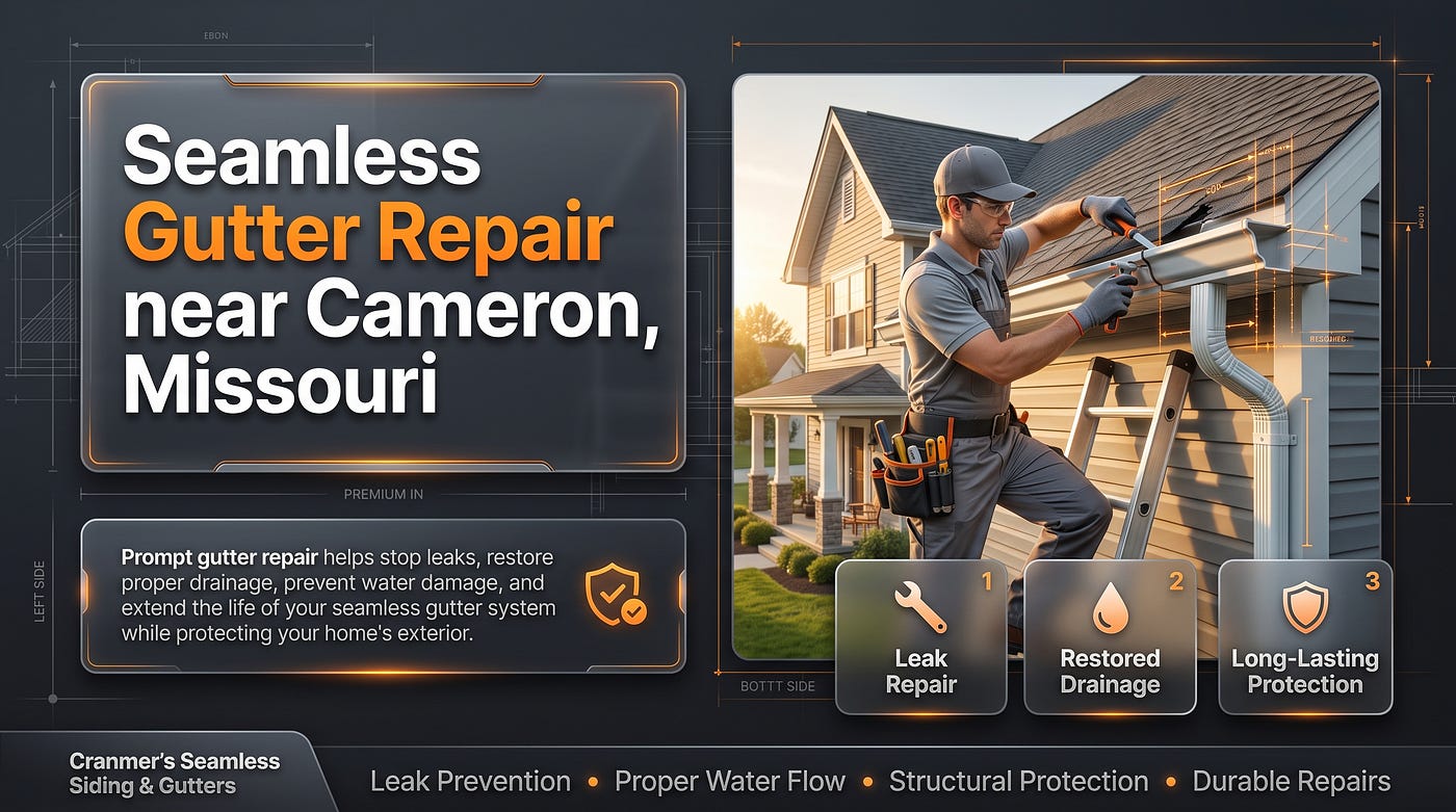 Understanding Seamless Gutter Repair: Protecting Your Investment Near Cameron, Missouri