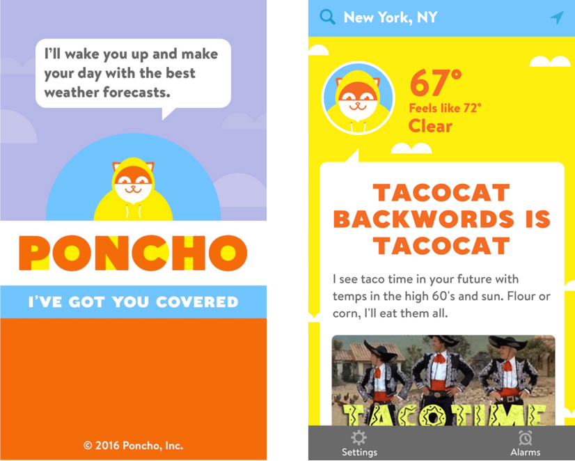 Giving Weather A Wake Up. The Poncho app. | by Poncho The Weather Cat |  Medium