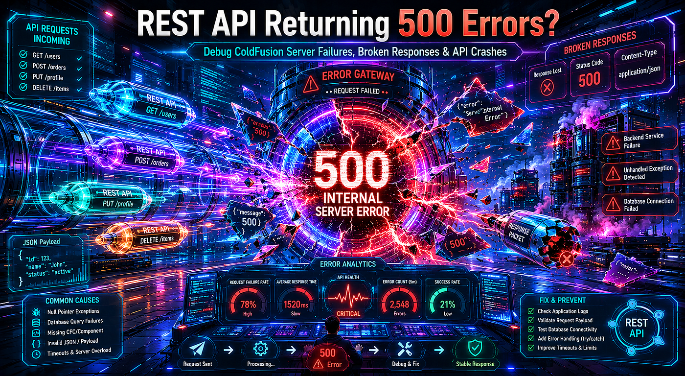 ColdFusion REST API Returning 500 Internal Server Error