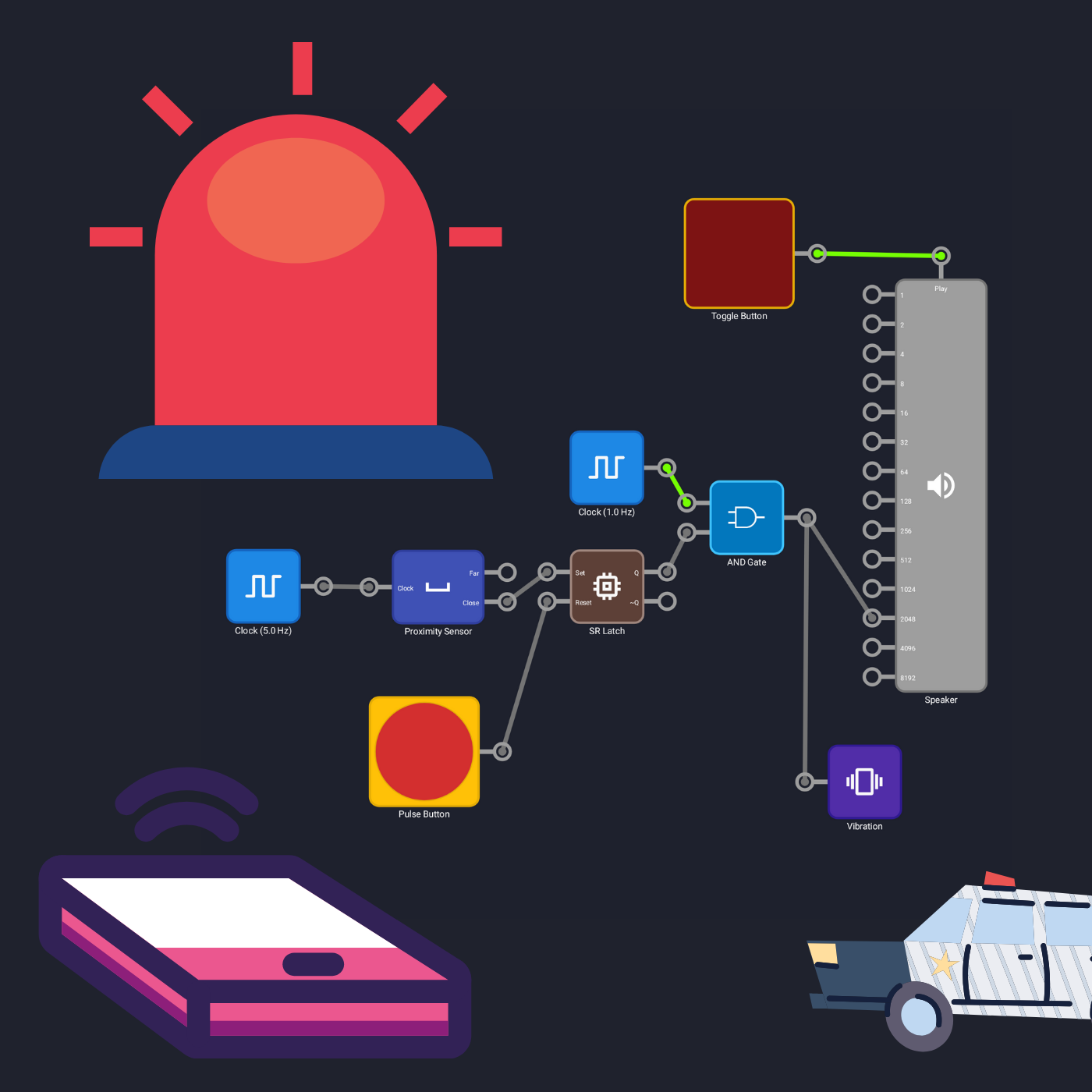 Smart Alarm — Smart Logic Simulator Tutorial | by Tomasz Czart | Medium