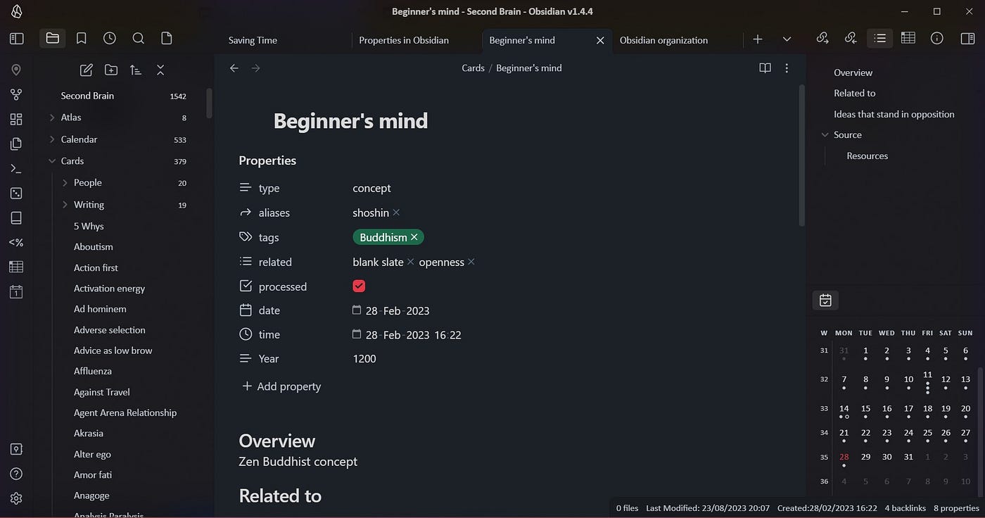 Obsidian Properties: The New Feature That Changes Everything | by