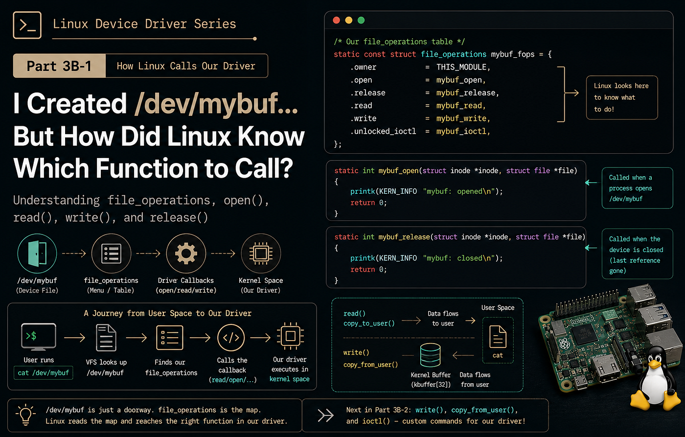 I Created /dev/mybuf... But How Did Linux Know Which Function to Call?