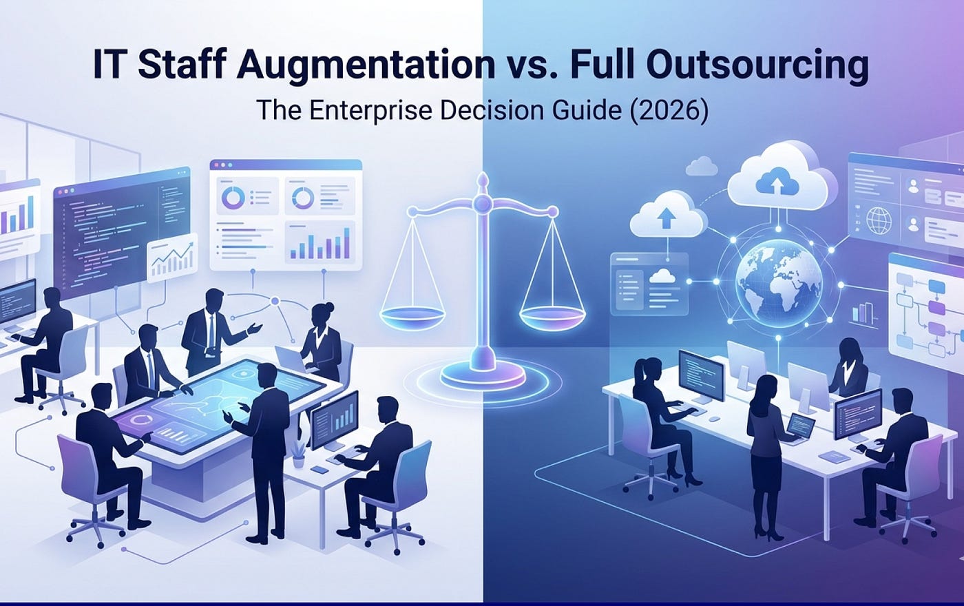 IT Staff Augmentation vs Outsourcing: Enterprise Guide 2026