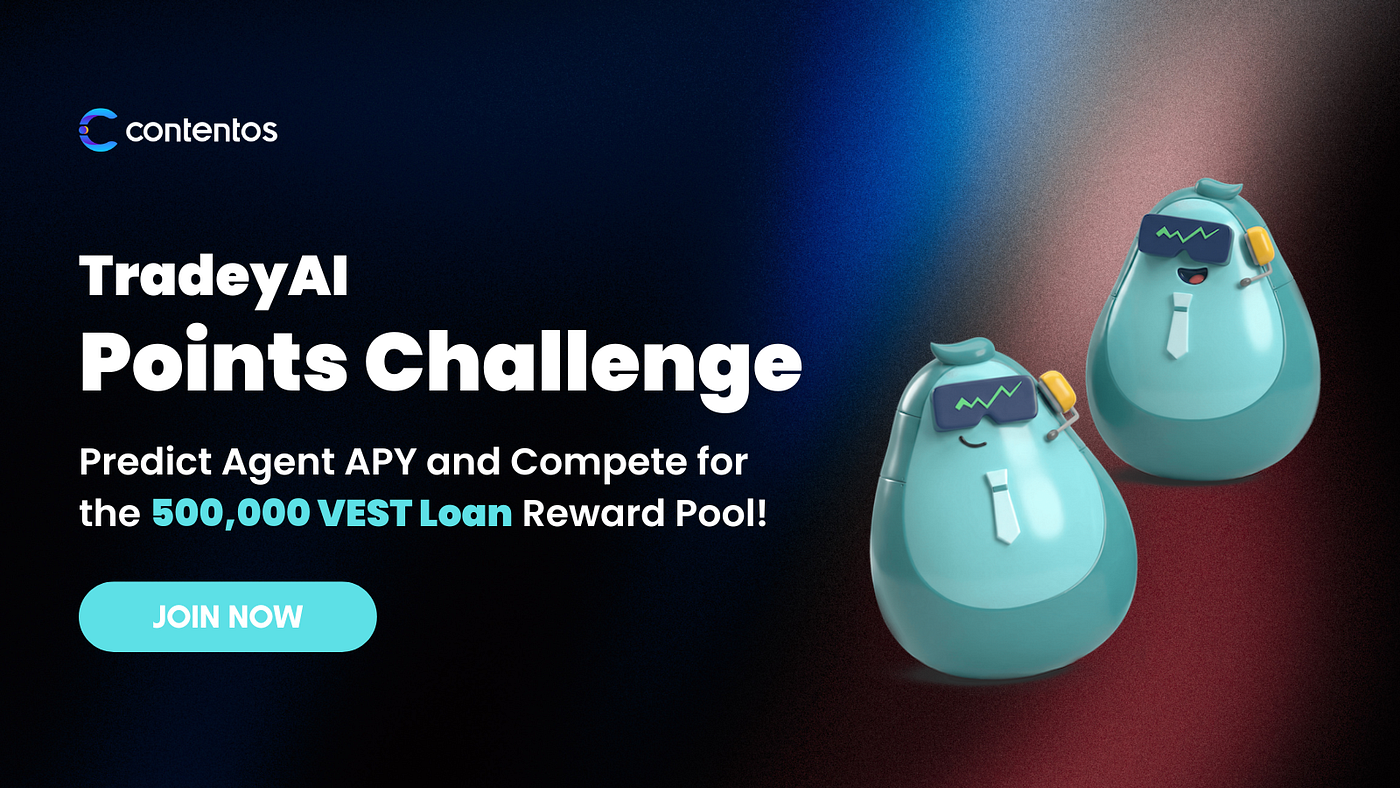 TradeyAI Points Challenge: Predict AI Agent APY & Compete for the 500,000 VEST Loan Reward Pool!