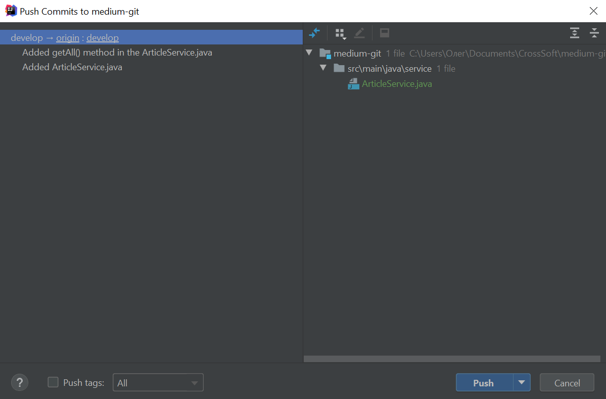 IntelliJ IDEA git features. Or how to work with git without… | by Oleg  Kornii | The Startup | Medium
