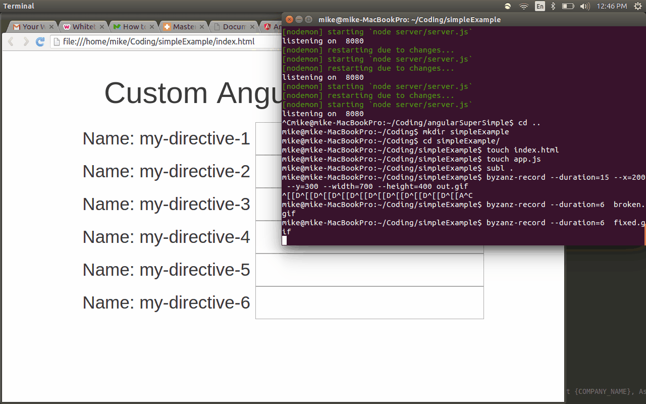 terminale Credo appendere angular directive scope binding Abbattersi