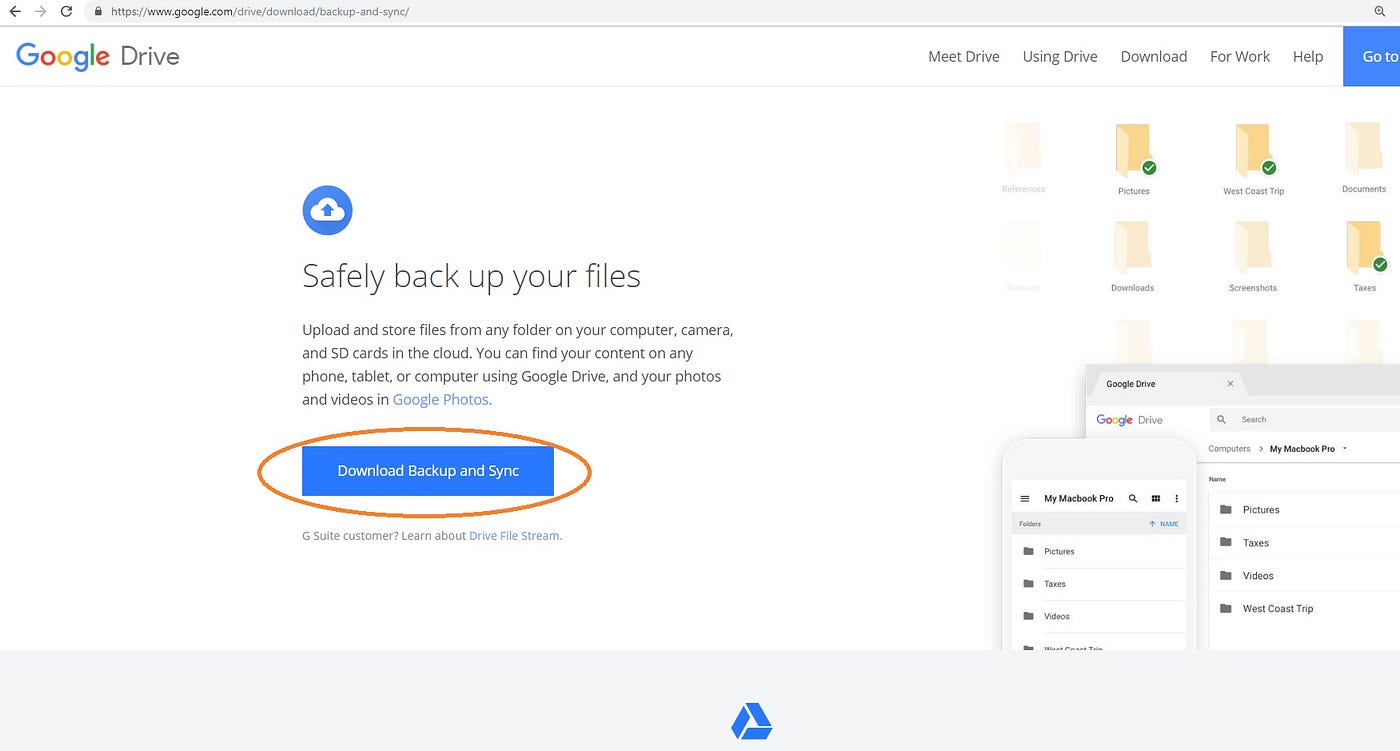 How do I download my Google backup and sync?