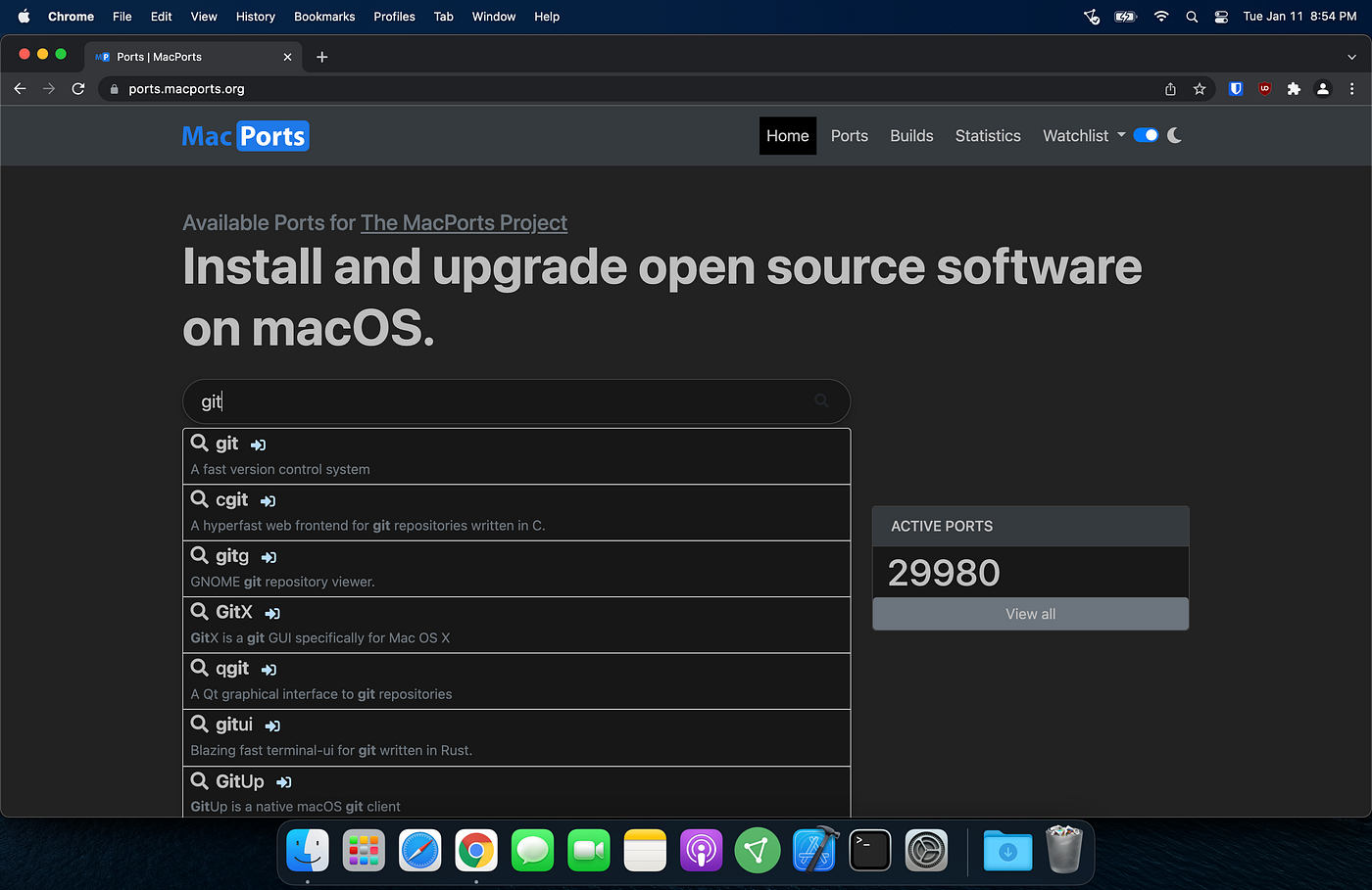 MacPorts Available Ports page