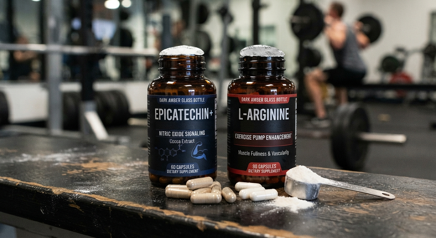 Epicatechin vs. L-Arginine: Nitric Oxide Signaling and Exercise Pump Enhancement
