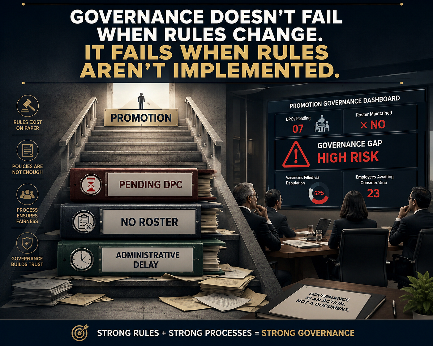 🎯 Governance Doesn’t Fail When Rules Change. It Fails When Rules Aren’t Implemented.