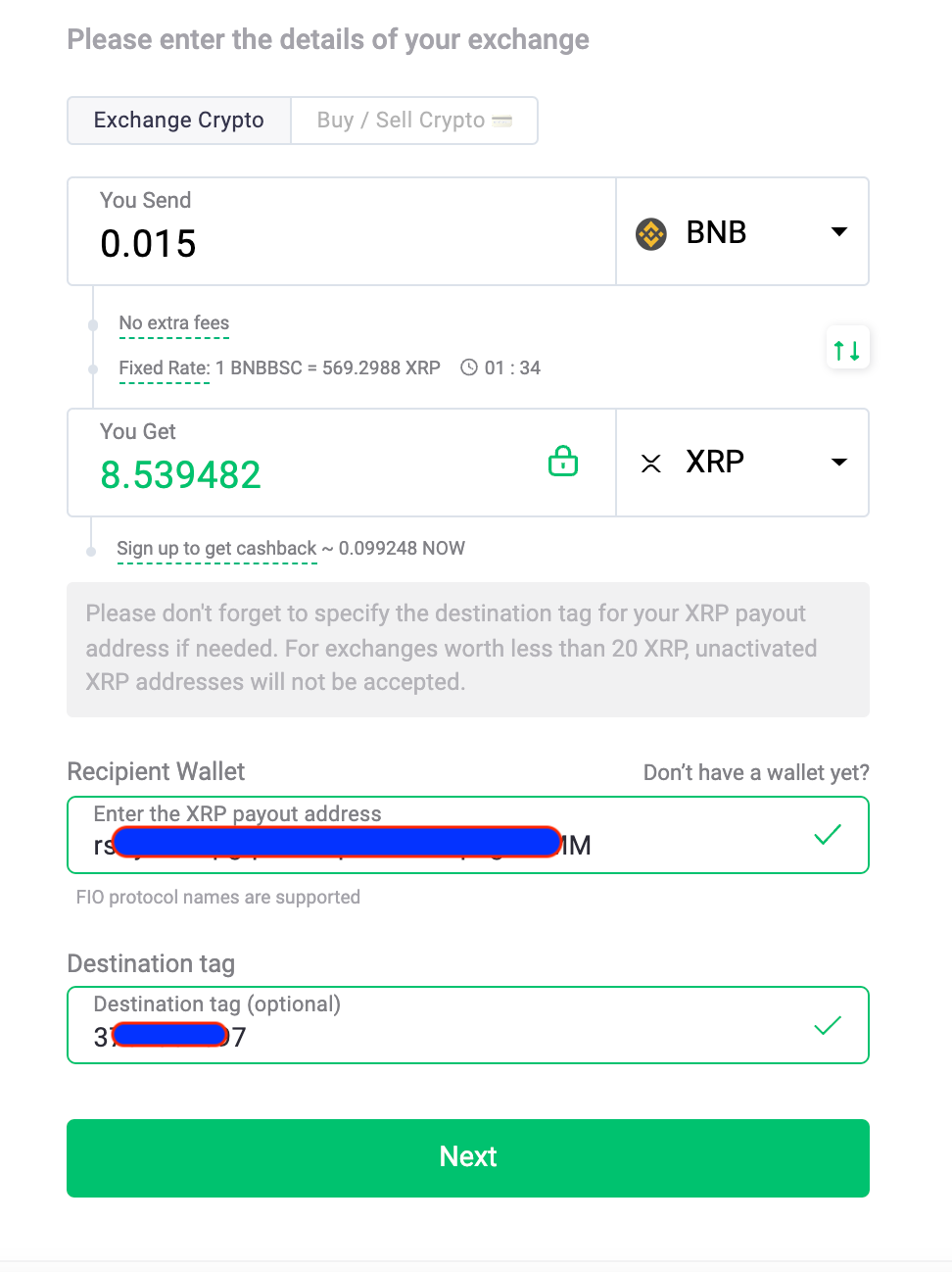 HOW TO CONVERT BNB (BEP-20) IN METAMASK TO XRP (Ripple) AND SEND TO LUNO —  CHANGENOW.IO | by Kripto Malaysia | Medium