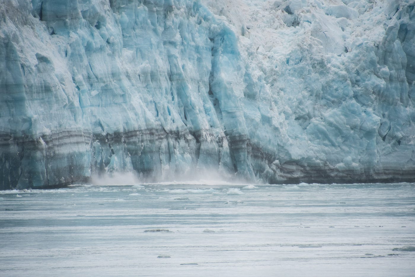 All heard the distant crack of separation and subsequent splash, but this photographer was too slow.