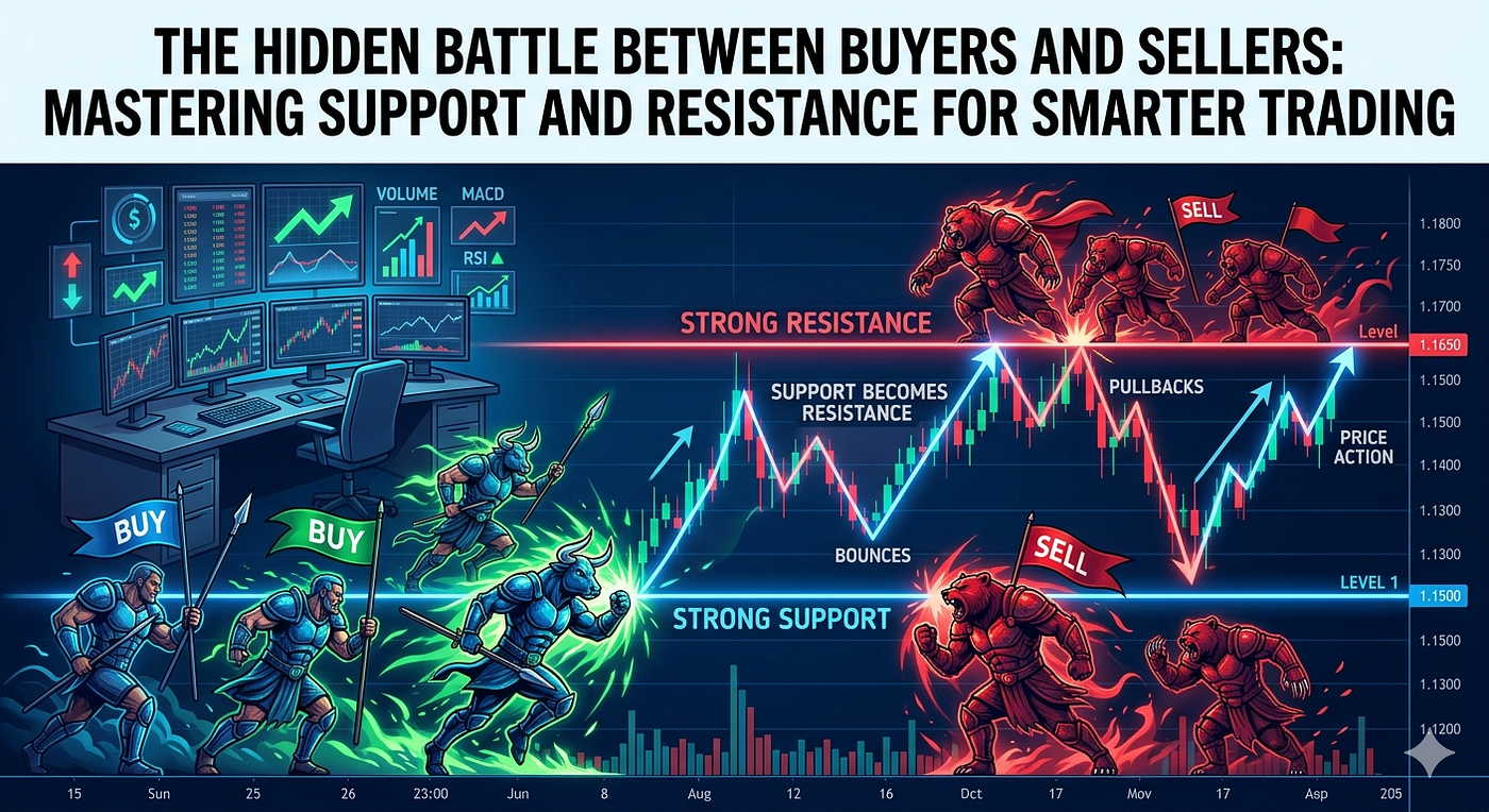 The Hidden Battle Between Buyers and Sellers: Mastering Support and Resistance for Smarter Trading