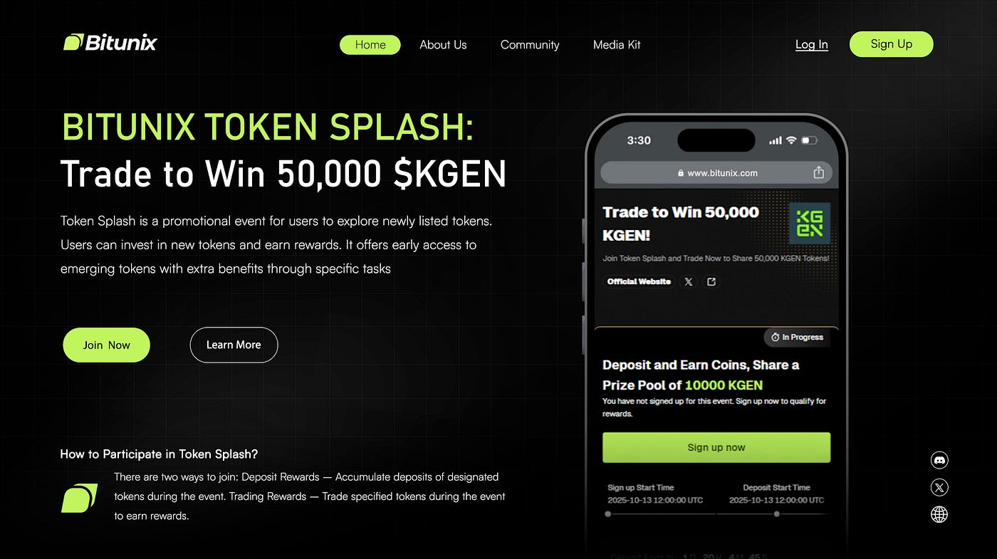Get $200 from Bitunix in a new Token Splash