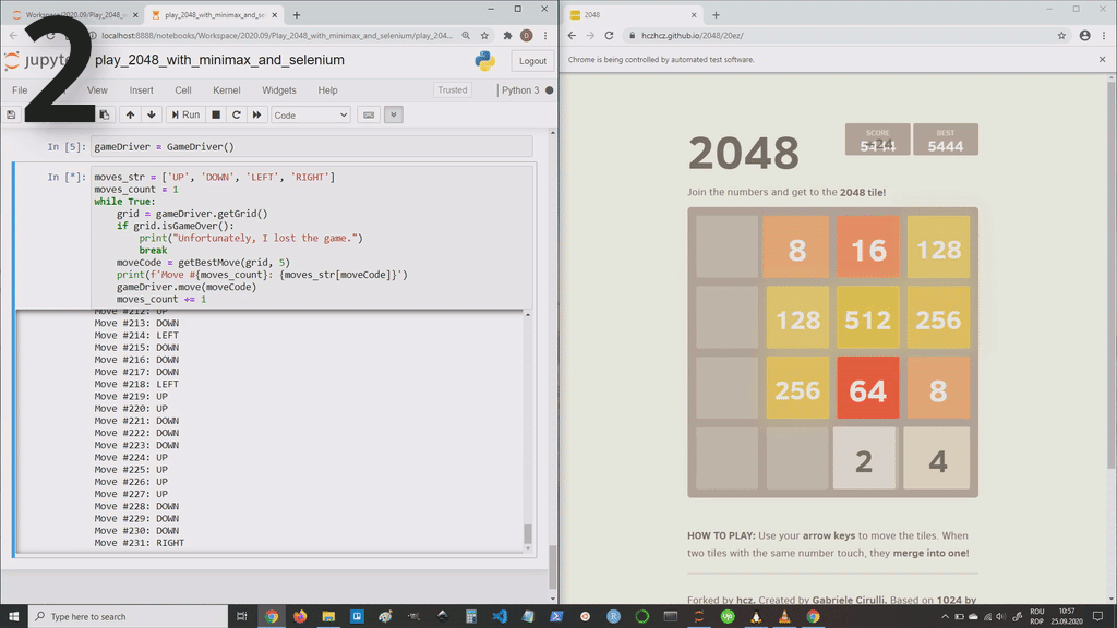 How to represent the game state of 2048