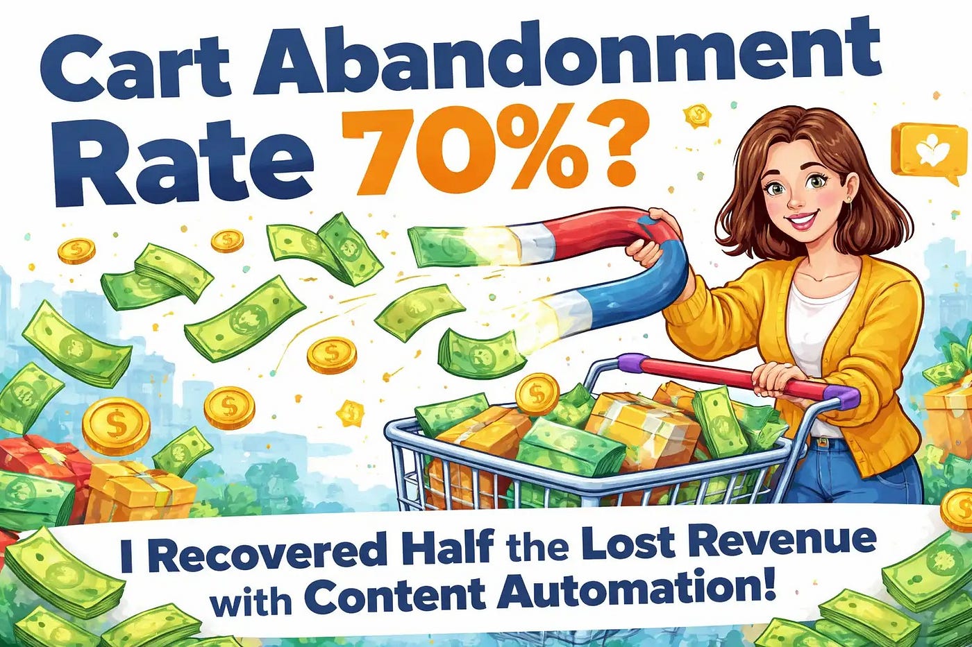 Cart Abandonment Rate 70%? Content Automation Helps You Recover Lost Revenue