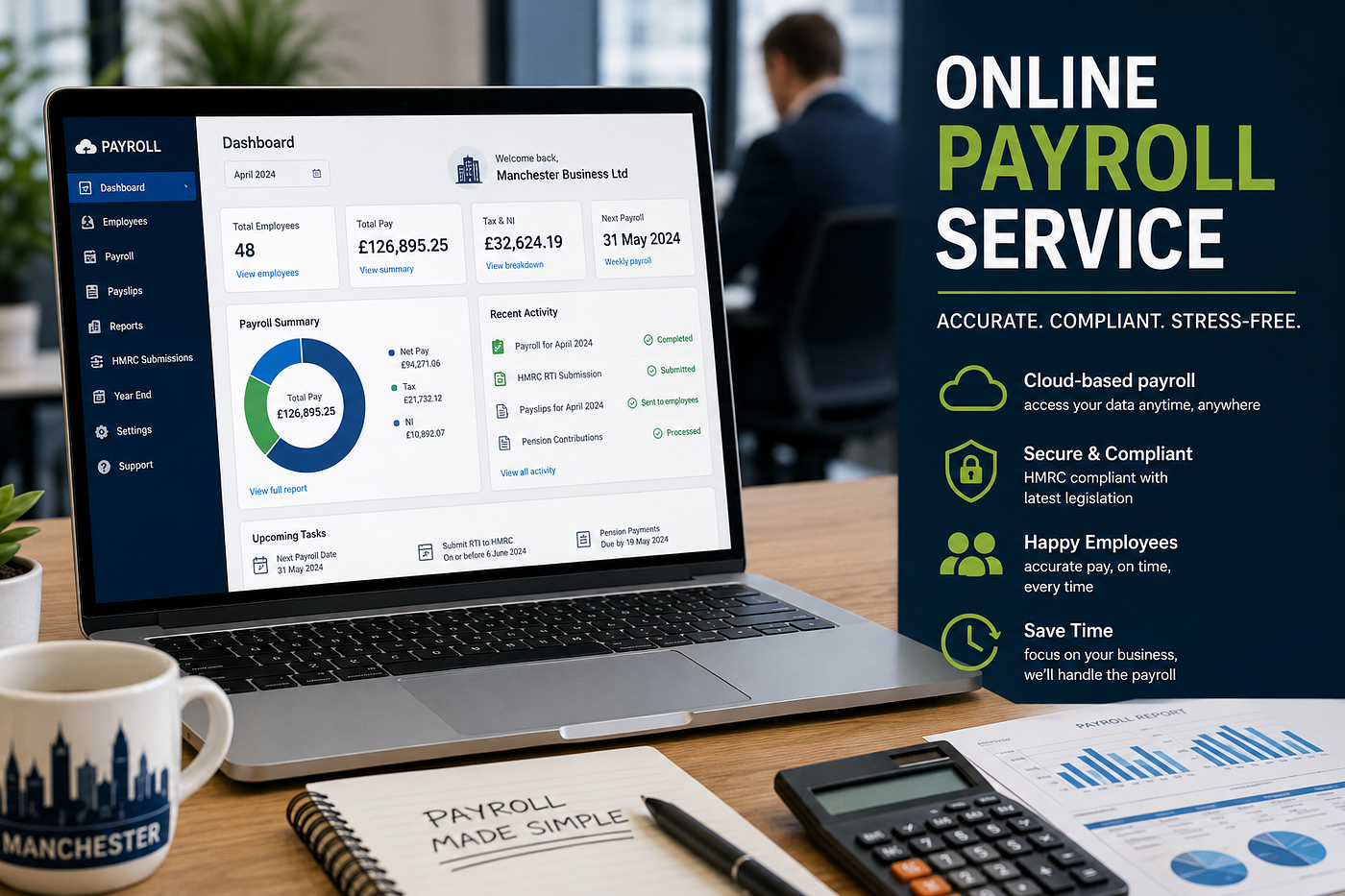 Online Payroll Service: A Smarter Way for Manchester Employers to Manage Payroll