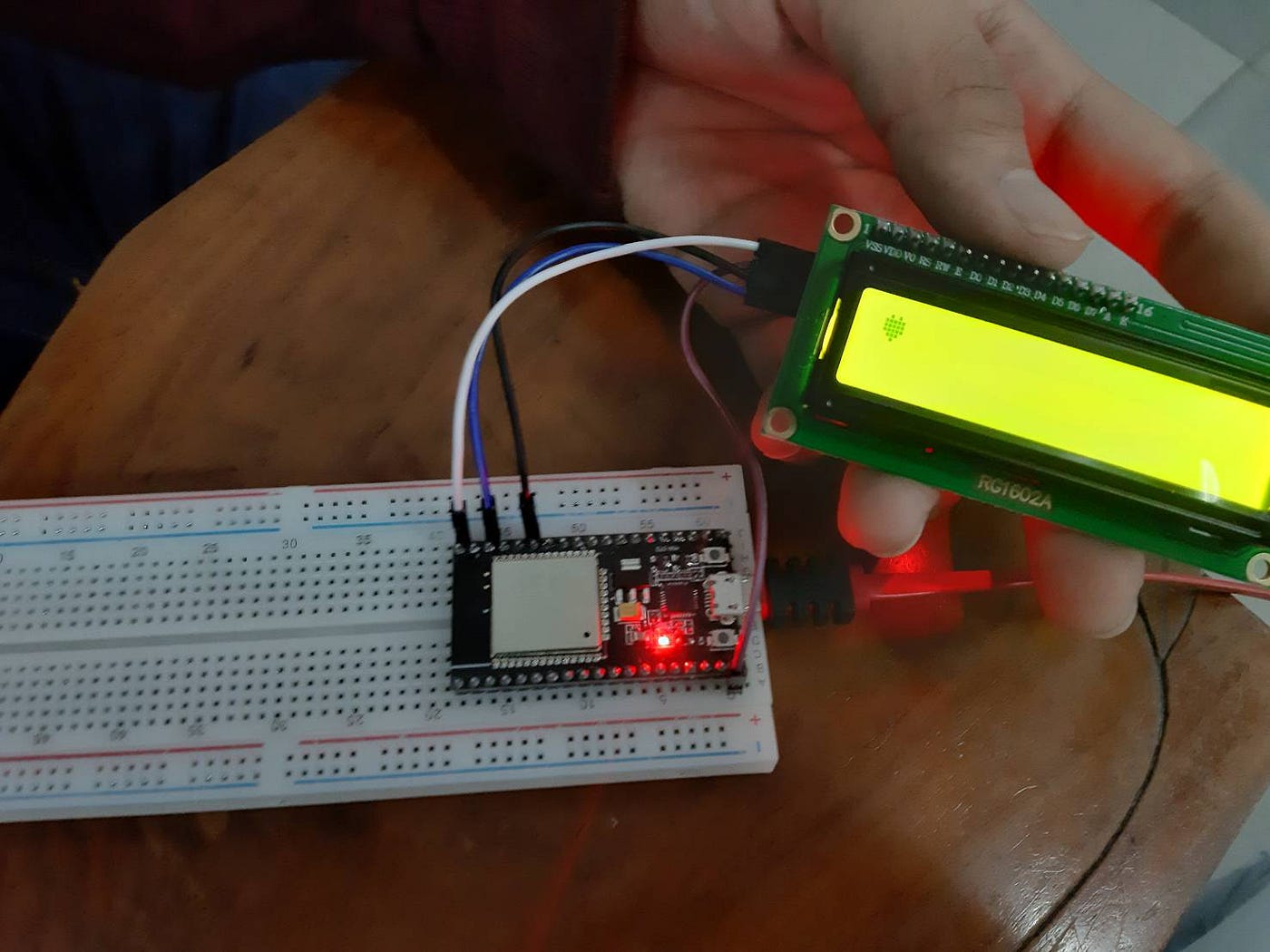 3 — The ESP32 with I2C LCD. Display is on the move, baby., by Carissa  Aurelia, I learn ESP32 (and you should too).