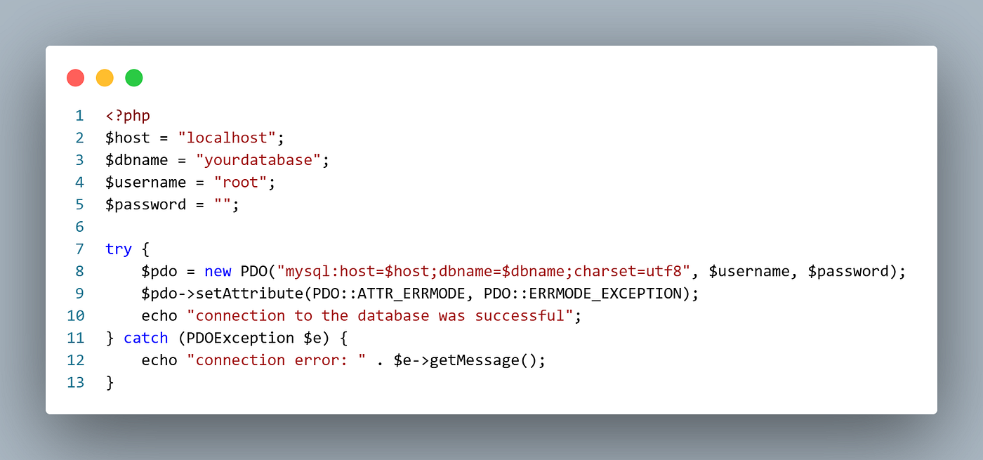 Secure Database Connection with PDO in PHP