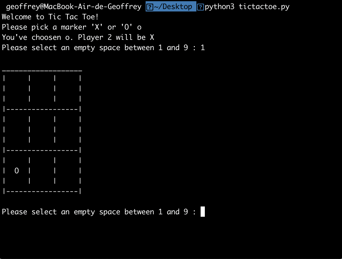 GitHub - frank-quoc/tic-tac-toe: Tic-Tac-Toe command line project for the  basic children's game that will pit the player against a computer.