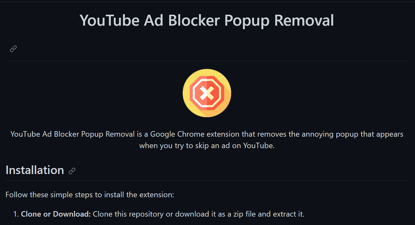 Bypassing YouTube's Ad Blocker Popup with Chrome Extension | by Saurav  Hathi | Medium