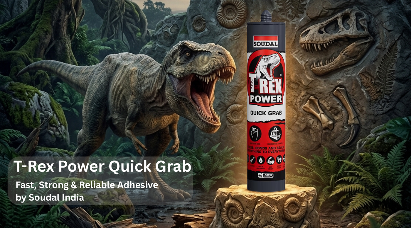 T-Rex Power Quick Grab: Fast, Strong & Reliable Adhesive by Soudal India