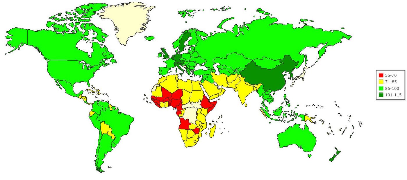 This Map Shows The Average IQ In - 1*7bGYwOLcrkg2 Z5aL BGw 