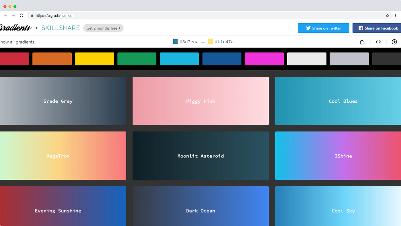 Best resources for Color palettes and Gradients | by Hitarth Chudgar |  Medium