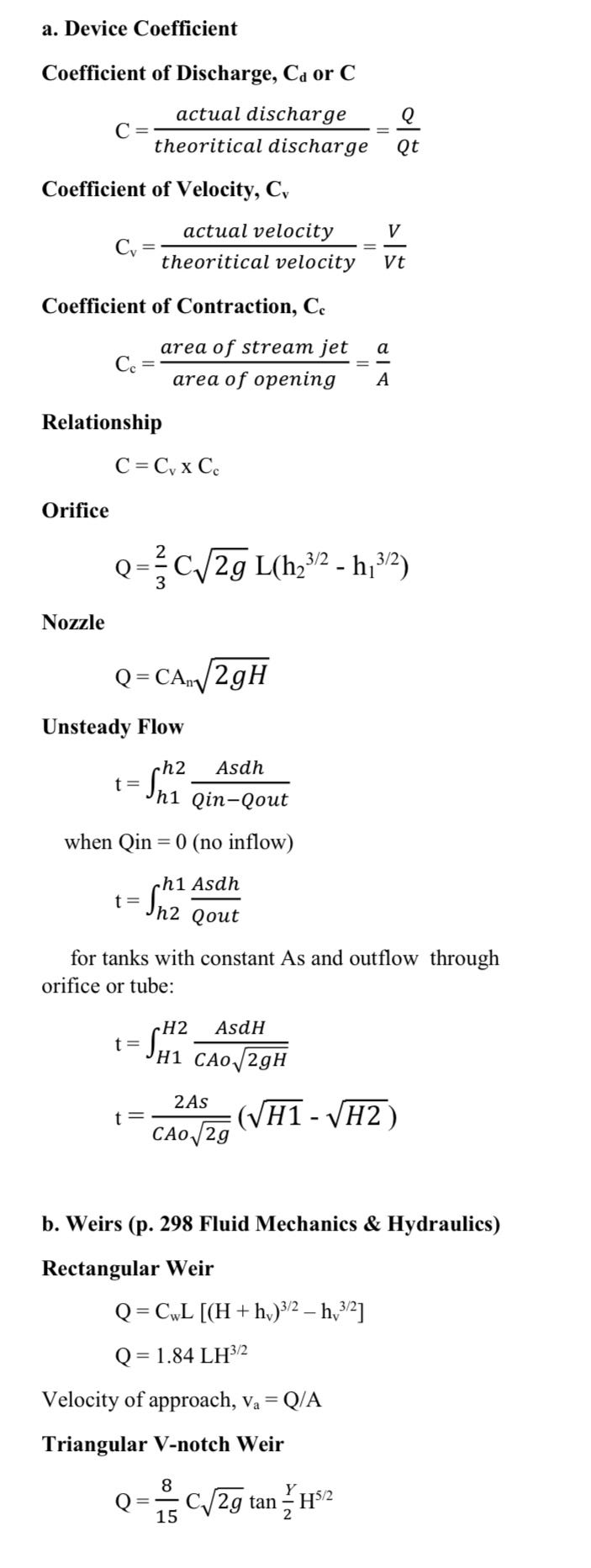 Hydraulics And Mathematical Formulas In Civil Engineering, 42 OFF