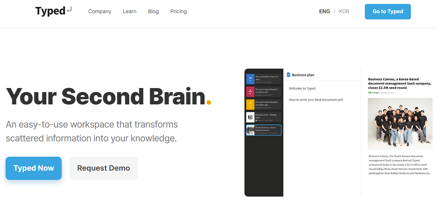 Home page of Typed