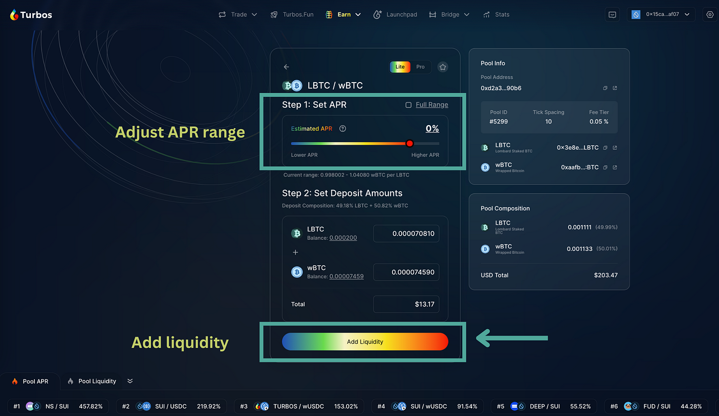 How to Obtain LBTC and Provide Liquidity on Turbos Finance | by Turbos  Finance | Medium