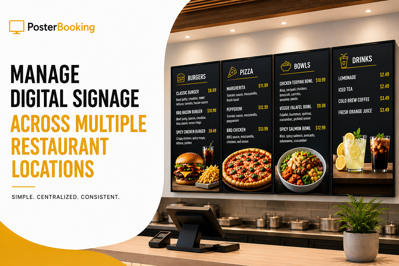 How to Manage Digital Signage Across Multiple Restaurant Locations Without the Headache